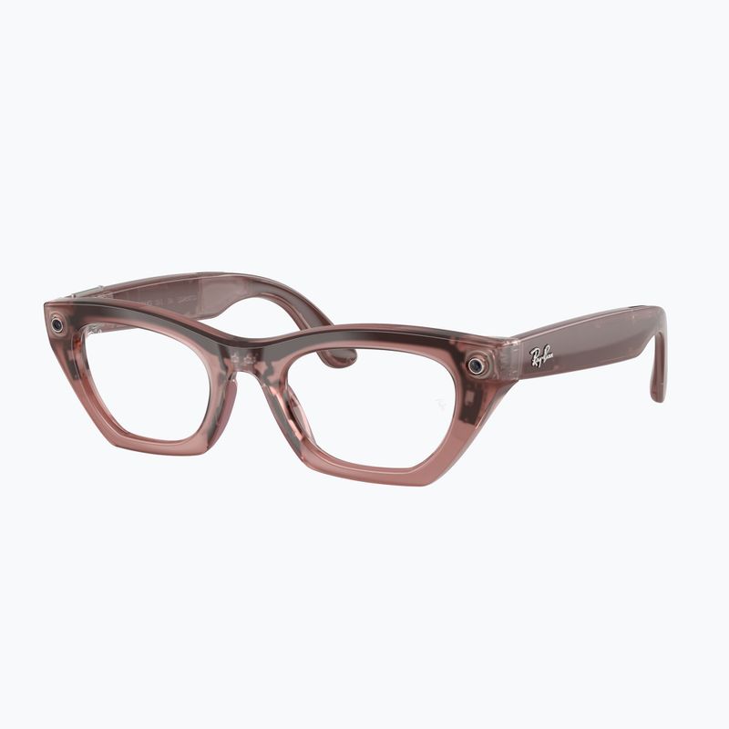 Glasses with a camera Ray-Ban Meta Zena milky pink blush/trs grey 5