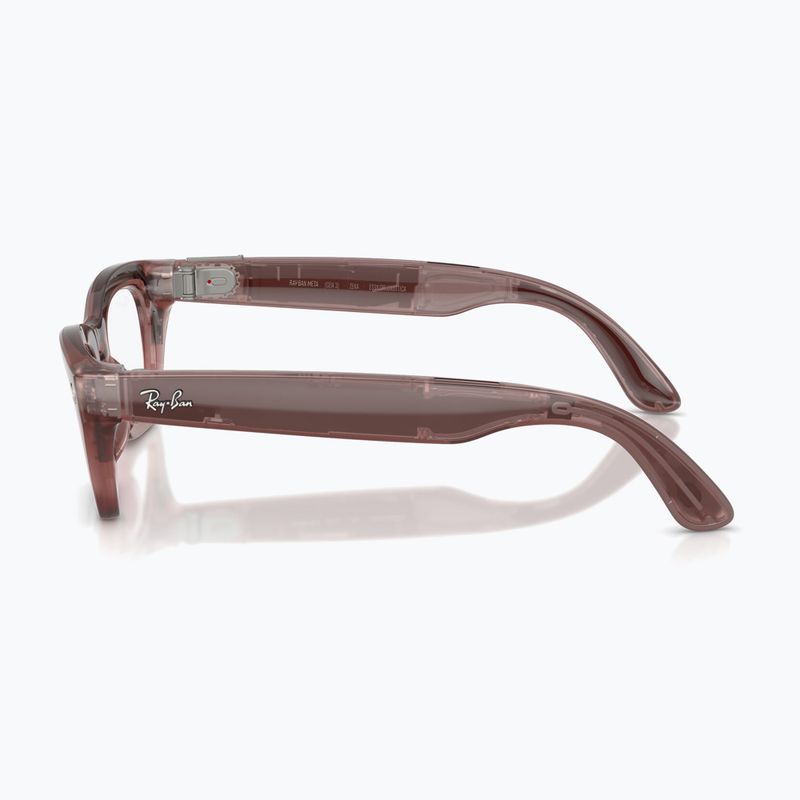 Glasses with a camera Ray-Ban Meta Zena milky pink blush/trs grey 6
