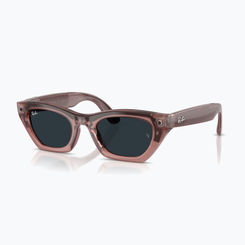 Glasses with a camera Ray-Ban Meta Zena milky pink blush/trs grey 7