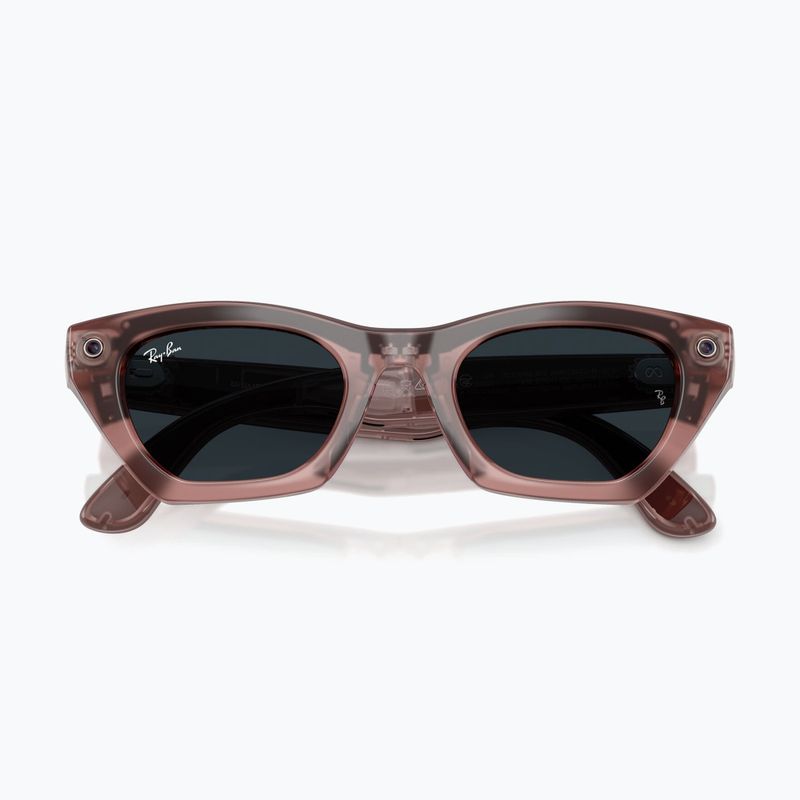 Glasses with a camera Ray-Ban Meta Zena milky pink blush/trs grey 8