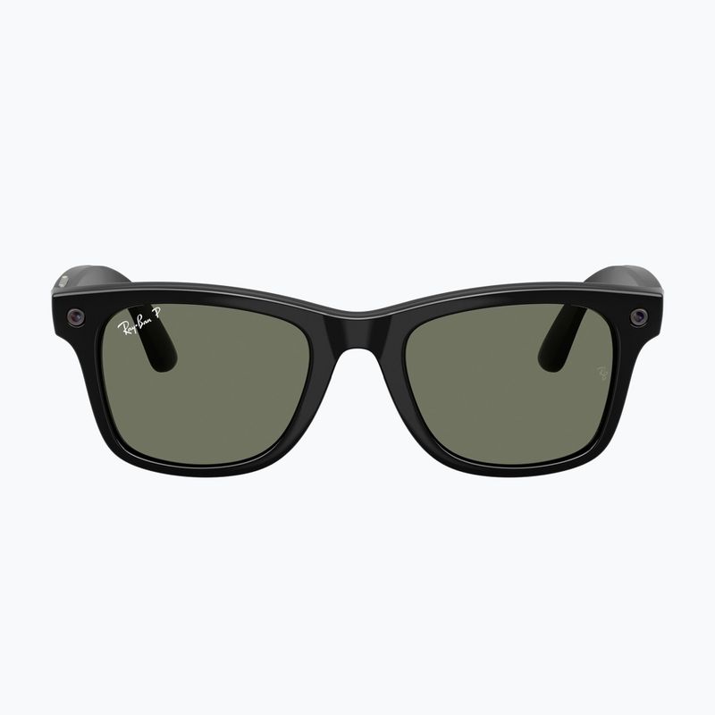 Glasses with a camera Ray-Ban Meta Wayfarer shiny black/g15 green polar 2