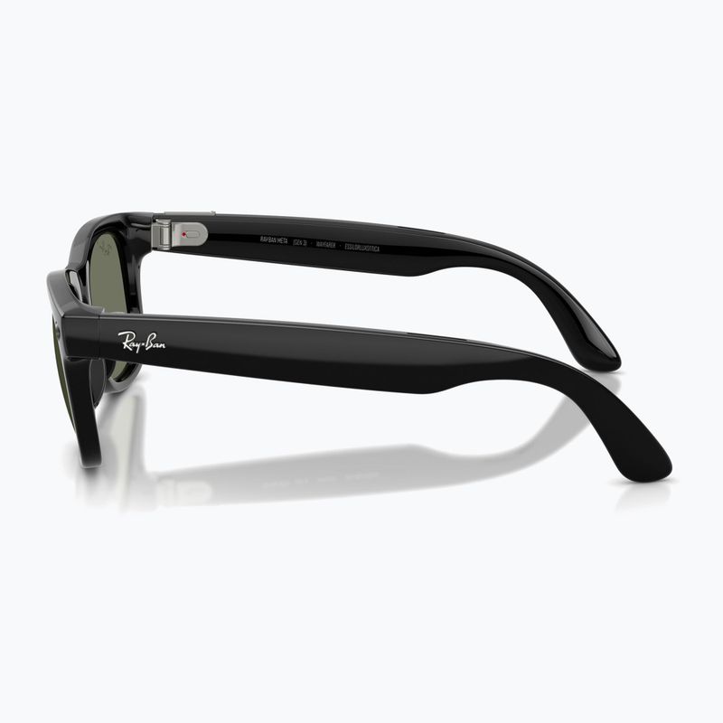 Glasses with a camera Ray-Ban Meta Wayfarer shiny black/g15 green polar 5