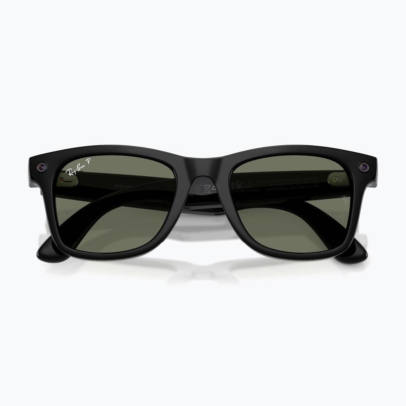 Glasses with a camera Ray-Ban Meta Wayfarer shiny black/g15 green polar 6
