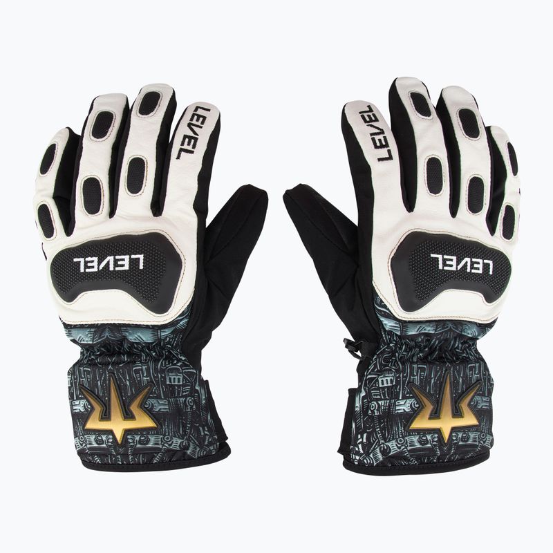 Level Race Replica ski gloves pk white 2