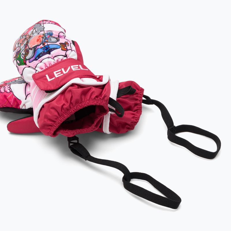 Level Animal children's ski gloves pk bordeaux 6