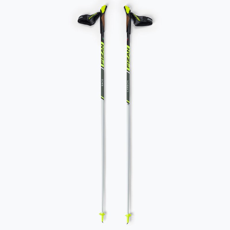 Fizan Race Carbon nordic walking poles yellow S20 CA02