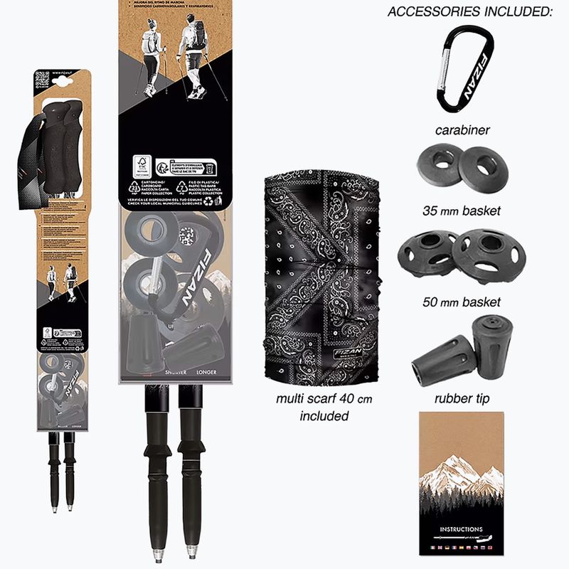 Fizan Compact MS trekking poles black 4