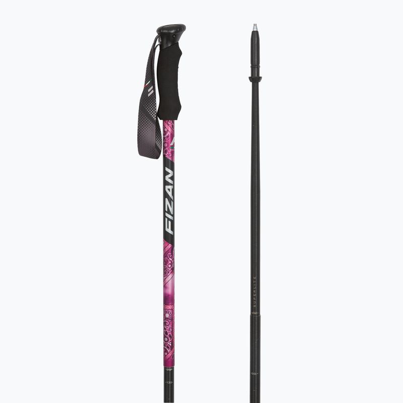 Fizan Compact MS magenta trekking poles 3