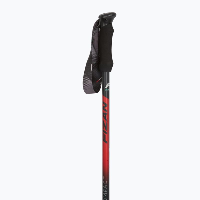 Fizan Compact red trekking poles 2