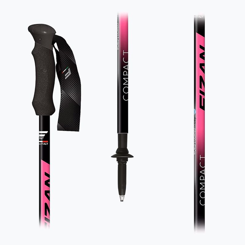 Fizan Compact pink trekking poles 2