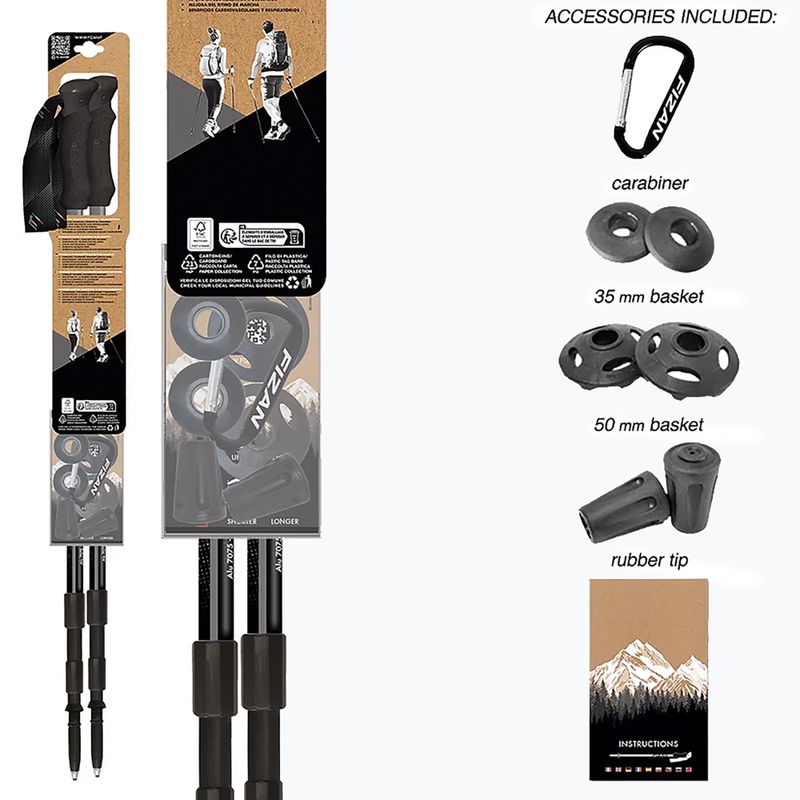 Fizan Prestige A/S trekking poles red 4