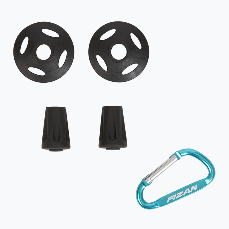 Fizan Tierra beige/water green trekking poles 7