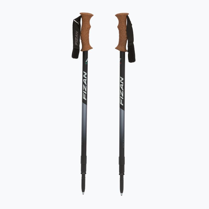 Fizan Tierra grey/coral trekking poles 5