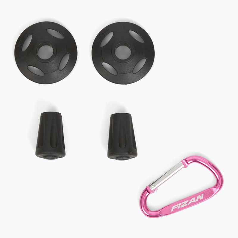 Fizan Tierra grey/coral trekking poles 7