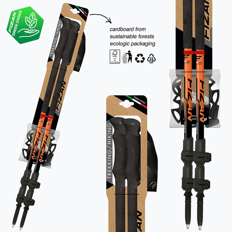 Trekking poles Fizan Elbrus orange 9