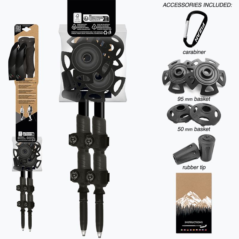 Trekking poles Fizan Elbrus orange 10