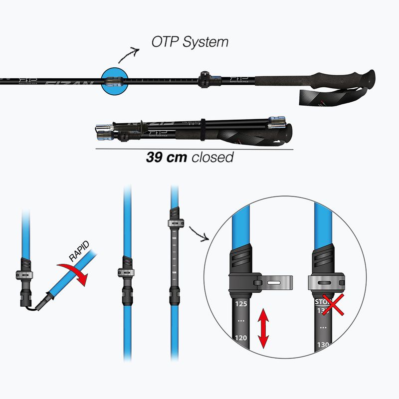 Trekking poles Fizan RFP Touring black 7