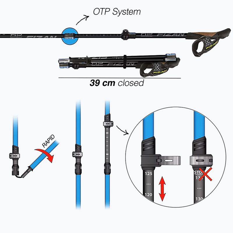 Fizan RFP Trail poles black 13