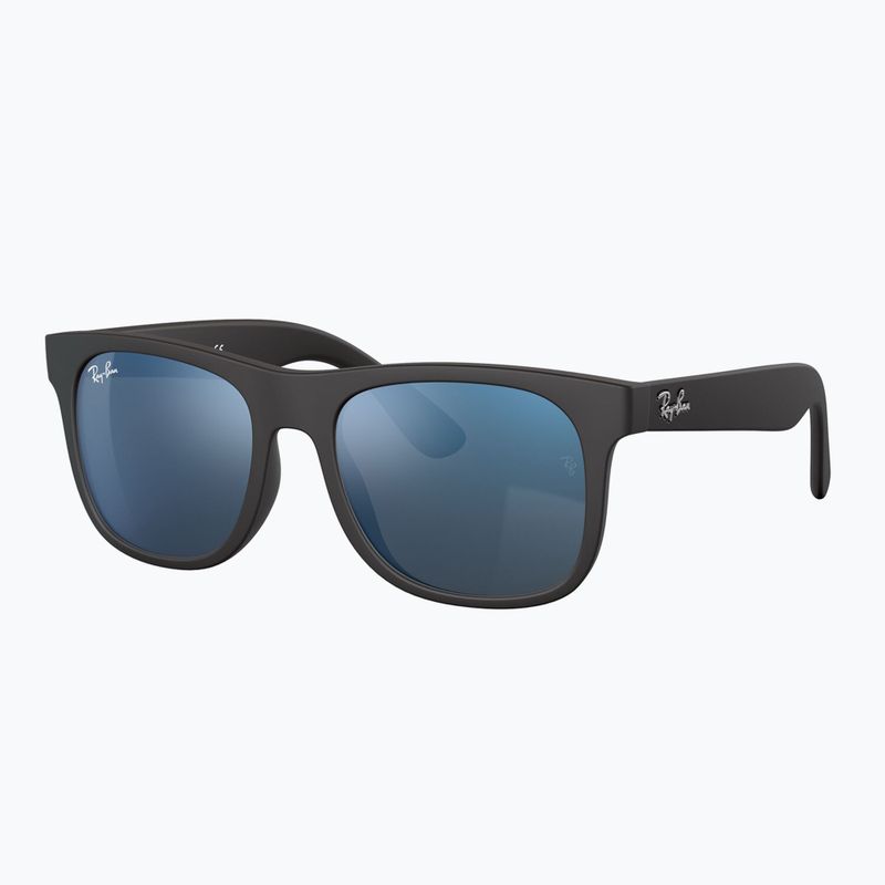 Children's sunglasses Ray-Ban Justin matt rubber black/blue mirror 3