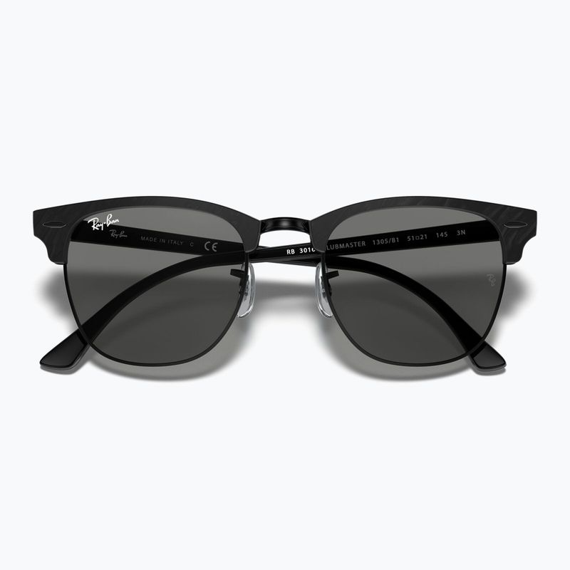 Sunglasses Ray-Ban Clubmaster Marble black/dark grey 3