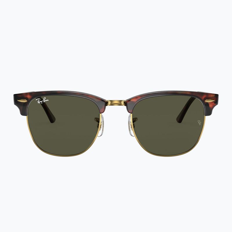 Sunglasses Ray-Ban Clubmaster Classic tortoiseshell/gold/green g-15 2