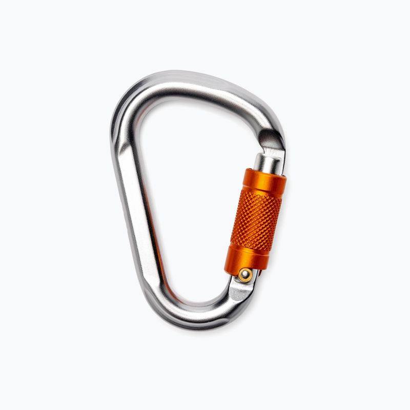 Climbing Technology Hms Snappy Cf Twist Lock carabiner L4600006 silver-orange 2C46000ZPE
