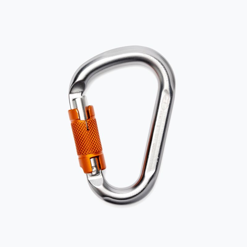 Climbing Technology Hms Snappy Cf Twist Lock carabiner L4600006 silver-orange 2C46000ZPE 2