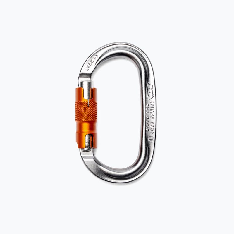 Climbing Technology Pillar Pro WG carabiner silver-orange 2C39700ZPE 2