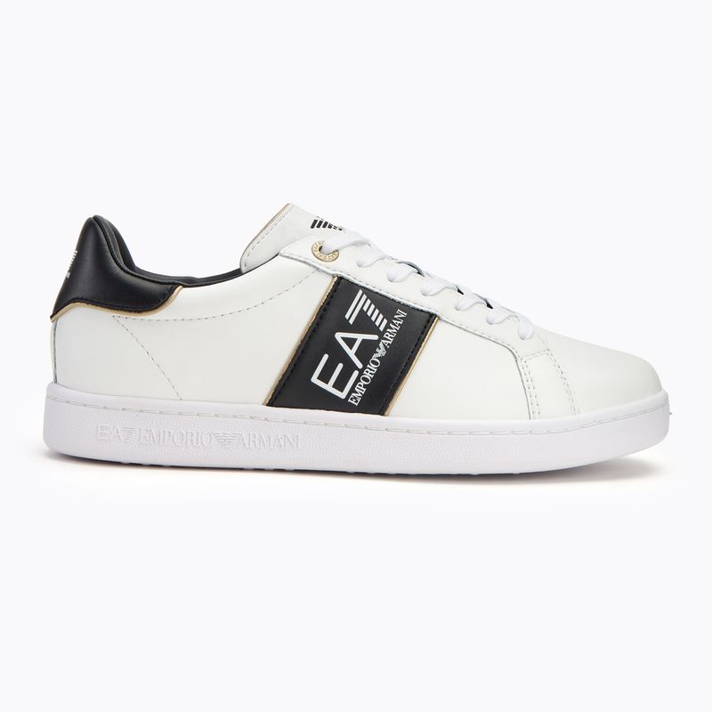 EA7 Emporio Armani Classic Logo shoes white/ black/ gold 2