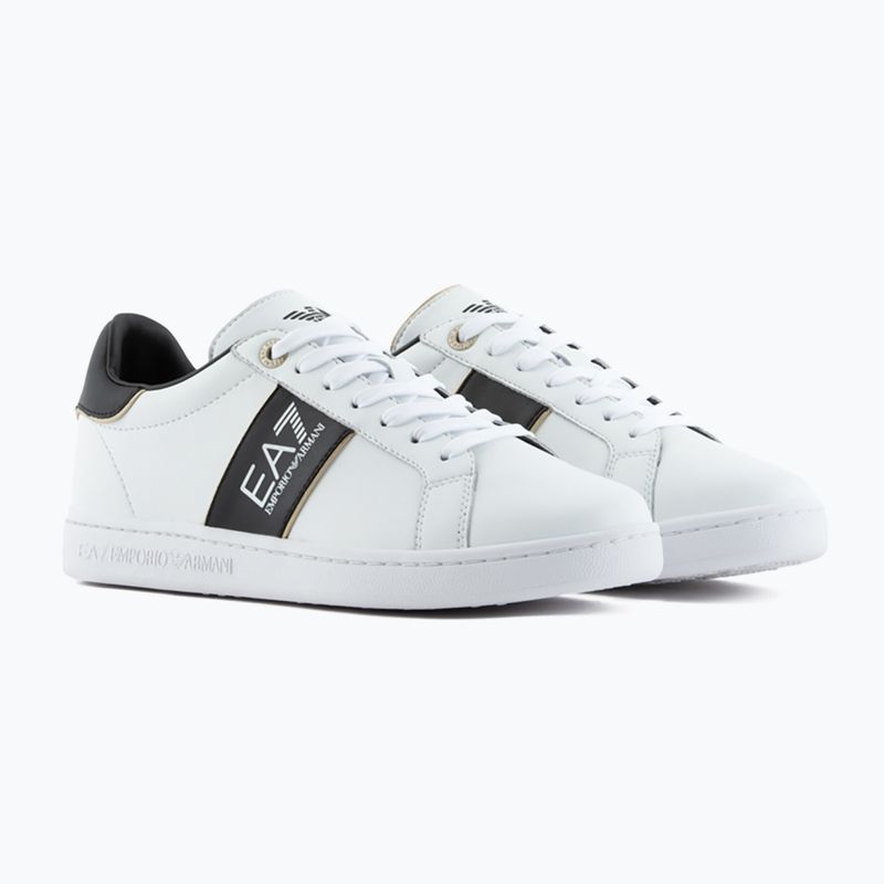 EA7 Emporio Armani Classic Logo shoes white/ black/ gold 8