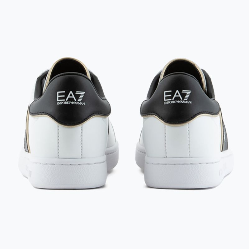 EA7 Emporio Armani Classic Logo shoes white/ black/ gold 10