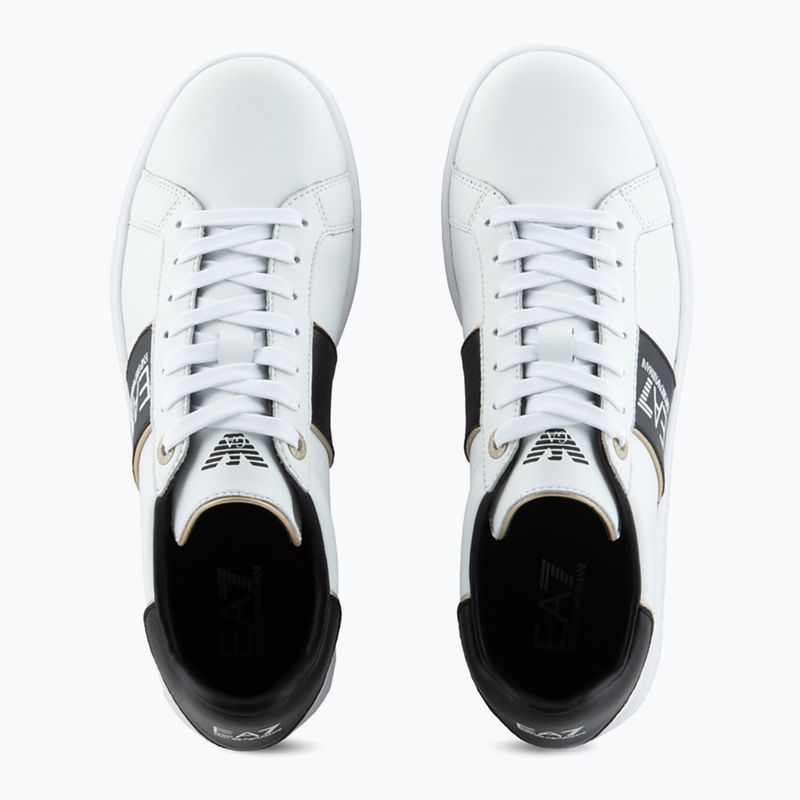 EA7 Emporio Armani Classic Logo shoes white/ black/ gold 12