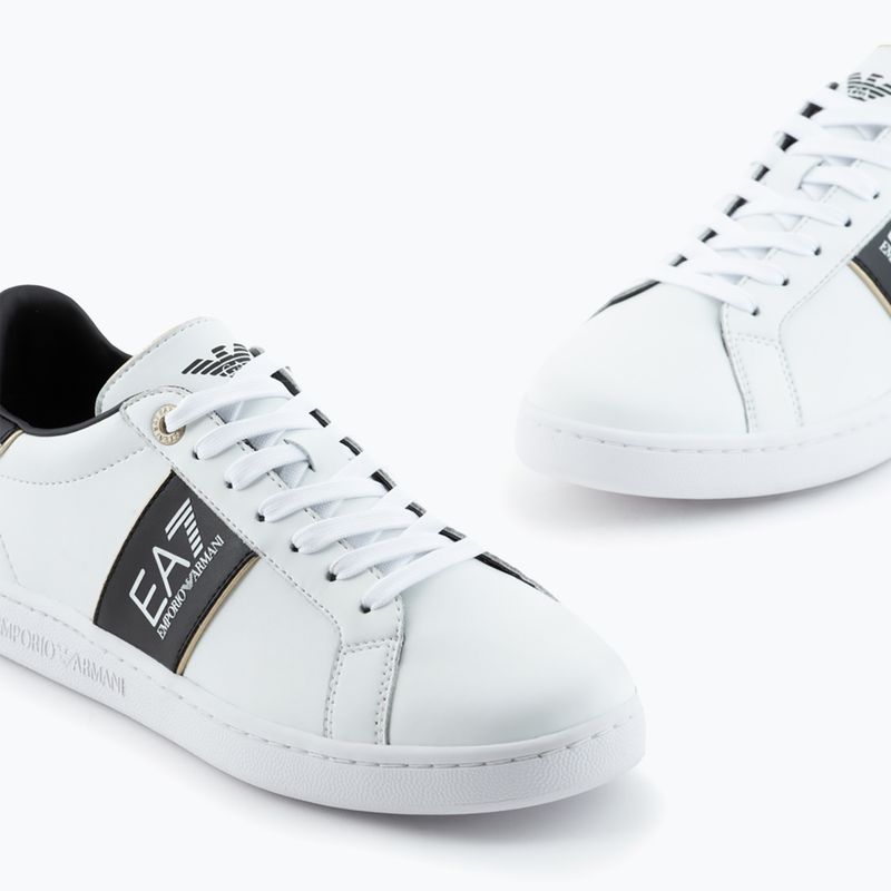 EA7 Emporio Armani Classic Logo shoes white/ black/ gold 13