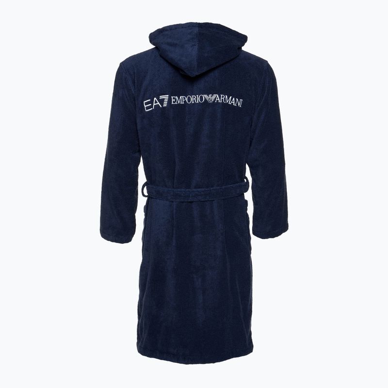 EA7 Emporio Armani Water Sports Core blu navy/ bianco bathrobe 2