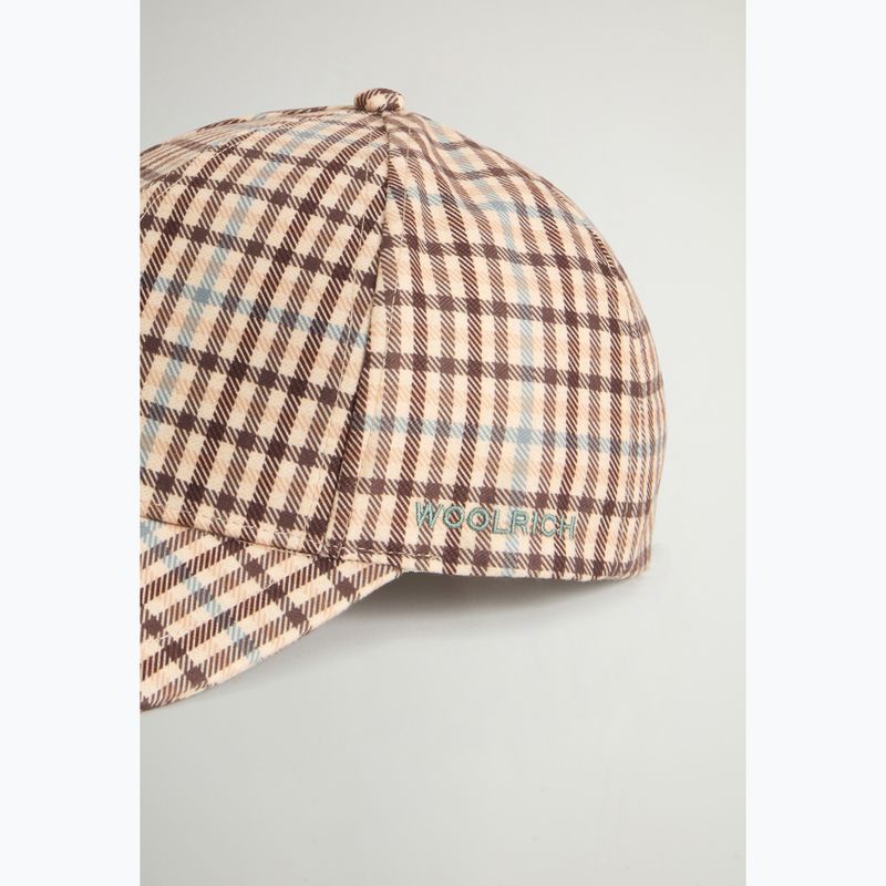 Women's baseball cap Woolrich Check Baseball Cap beige check 3