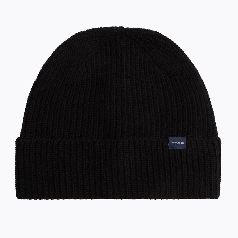 Men's winter hat Woolrich Knitted Ribbed Beanie black