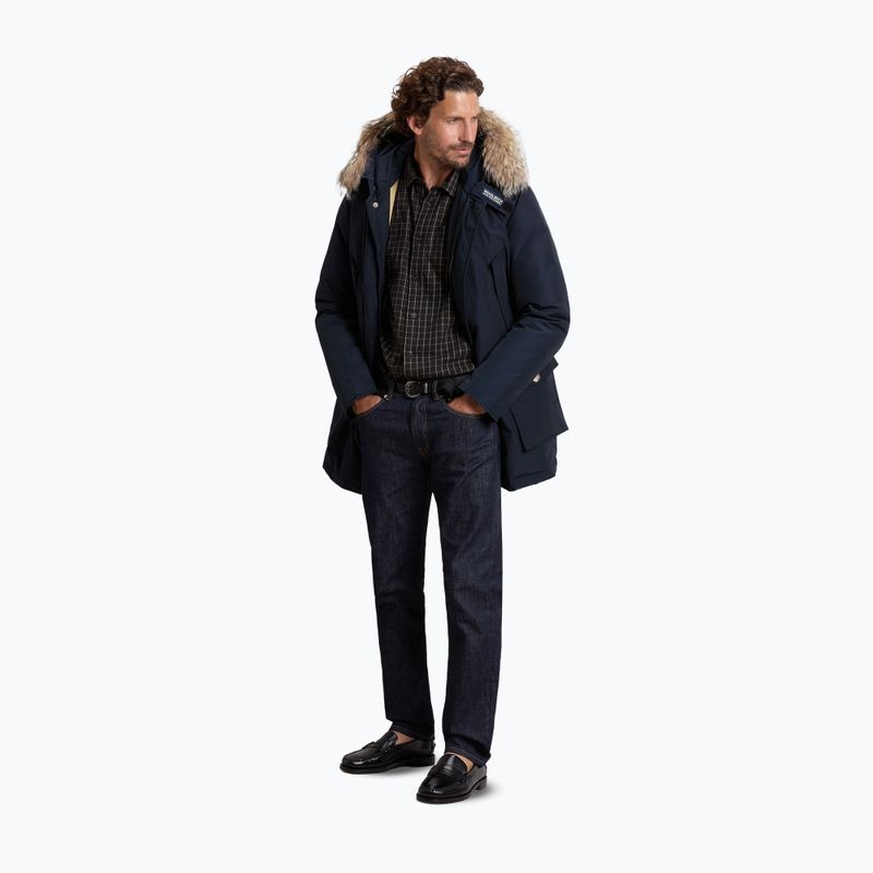 Men's insulated coat Woolrich Arctic Detachable Fur Parka melton blue 2