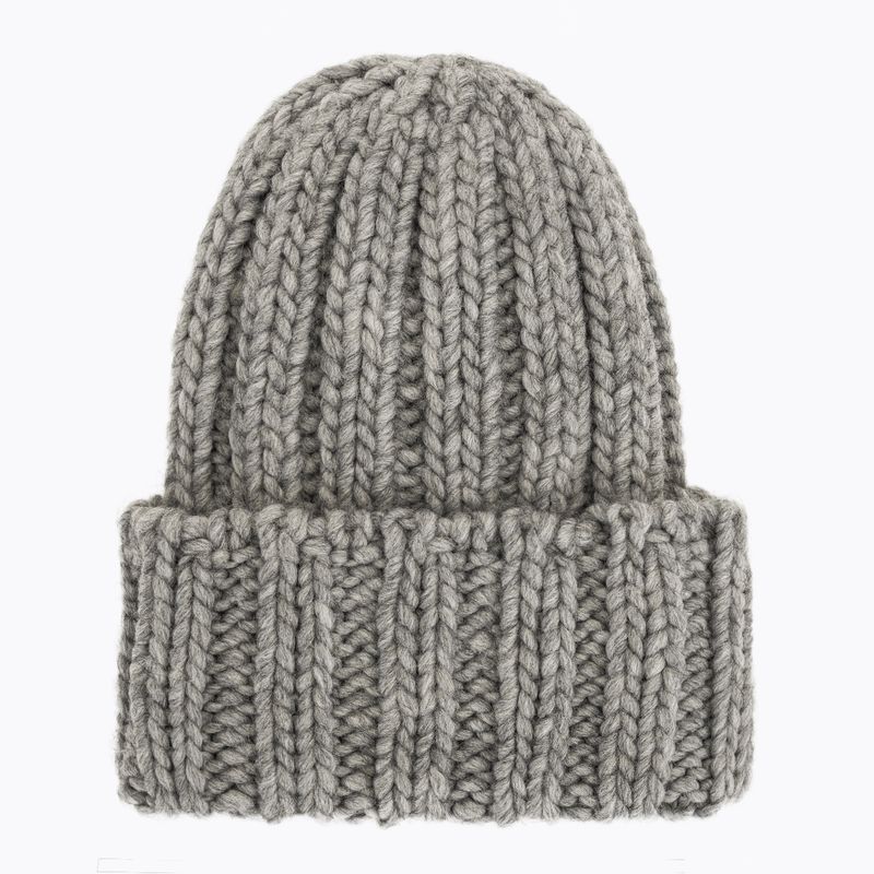 Women's winter hat Woolrich Chunky Beanie light grey melange 2