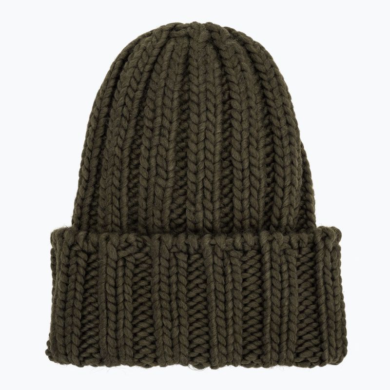 Women's winter hat Woolrich Chunky Beanie dark green 2