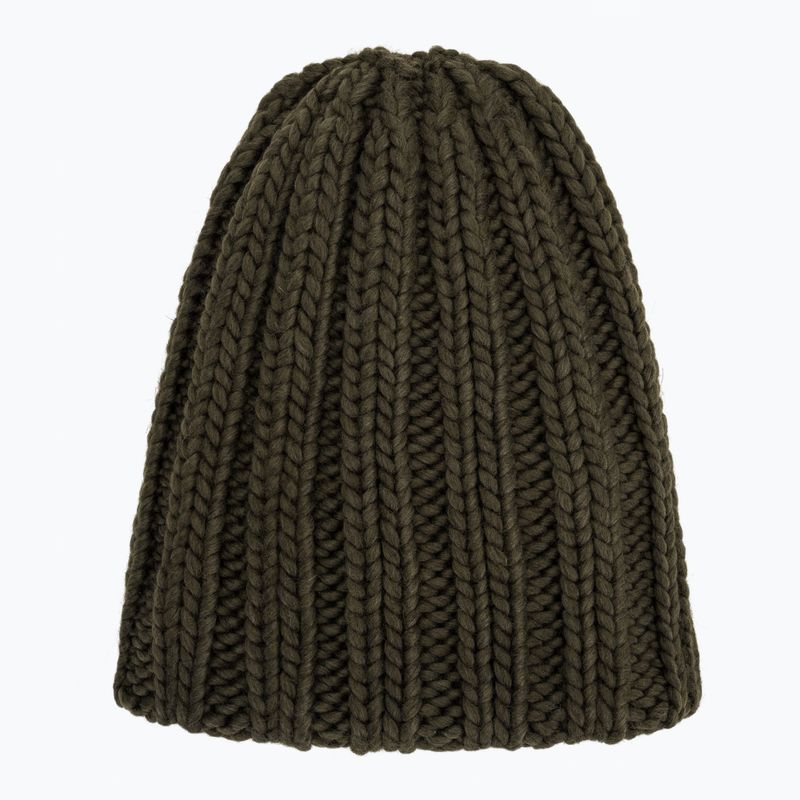 Women's winter hat Woolrich Chunky Beanie dark green 4
