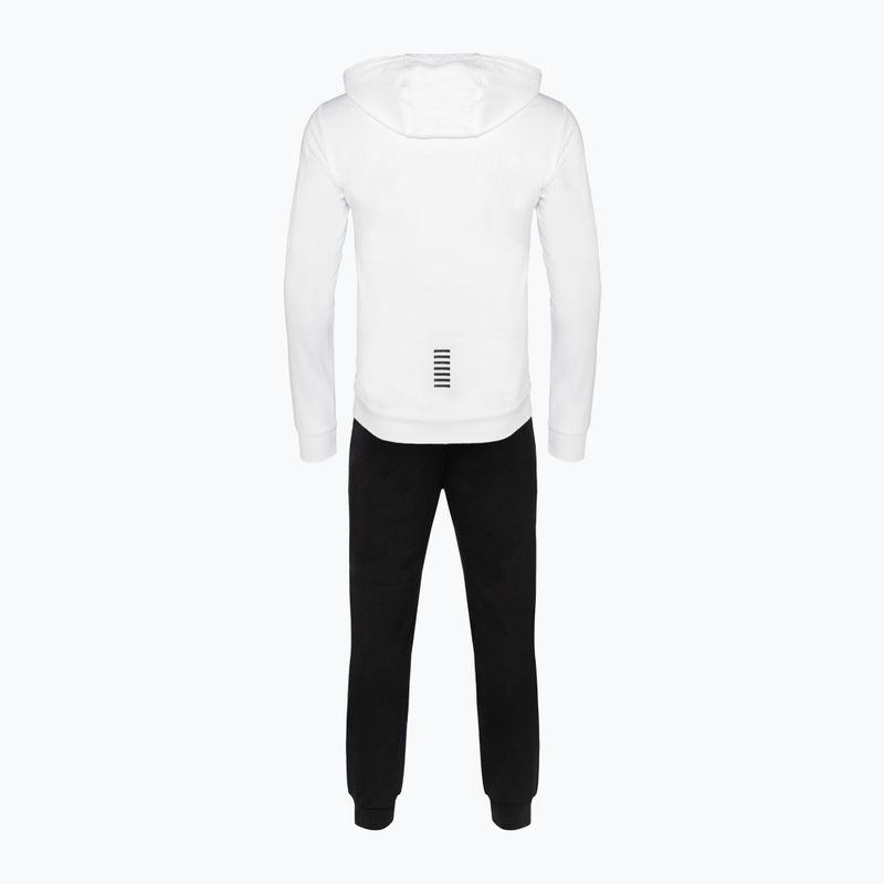 Men's EA7 Emporio Armani Train Core ID Hoodie Coft white/black tracksuit 2