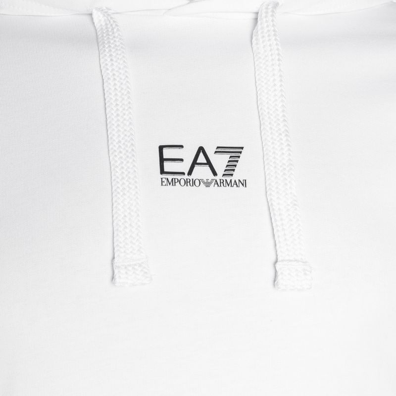 Men's EA7 Emporio Armani Train Core ID Hoodie Coft white/black tracksuit 5