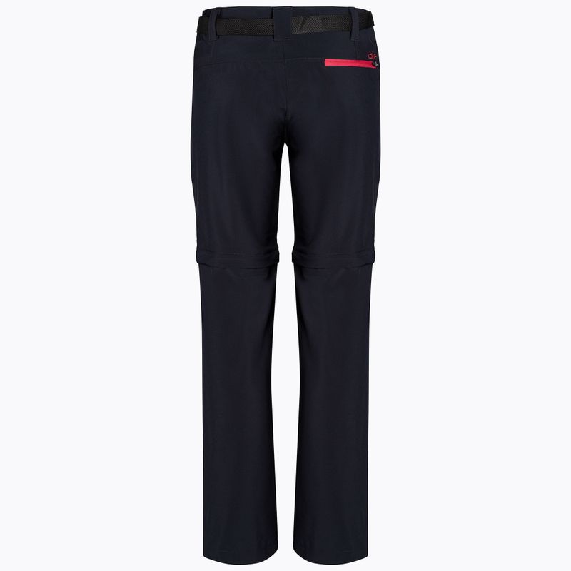 Women's CMP Zip Off trekking trousers black/pink 3T51446/05UG 2
