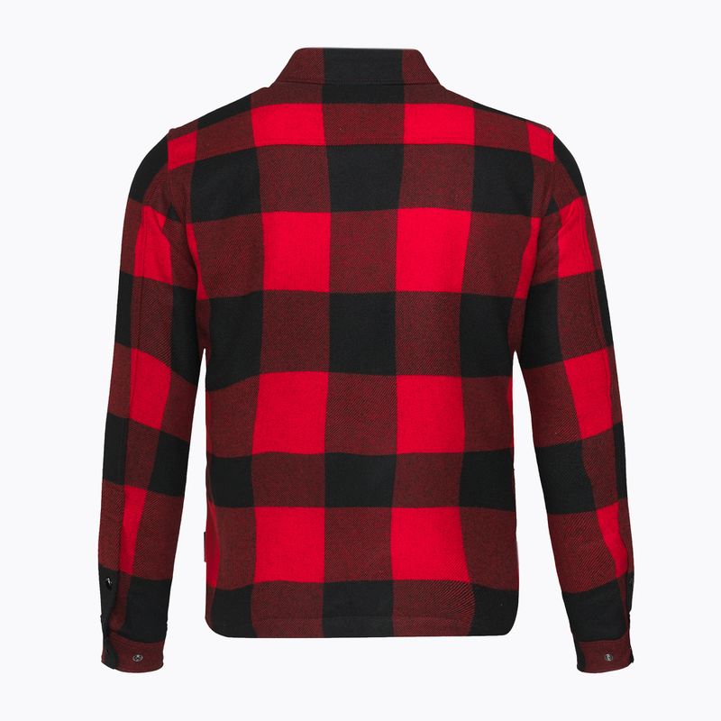 Men's Woolrich Alaskan Wool Check Overshirt charcoal buffalo red buffalo 2