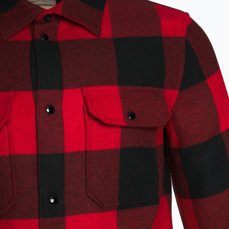 Men's Woolrich Alaskan Wool Check Overshirt charcoal buffalo red buffalo 3