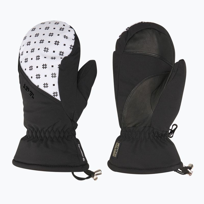Women's Level Mummies Mitt black/white ski glove