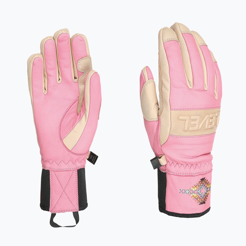 Women's ski gloves Level Joy pink