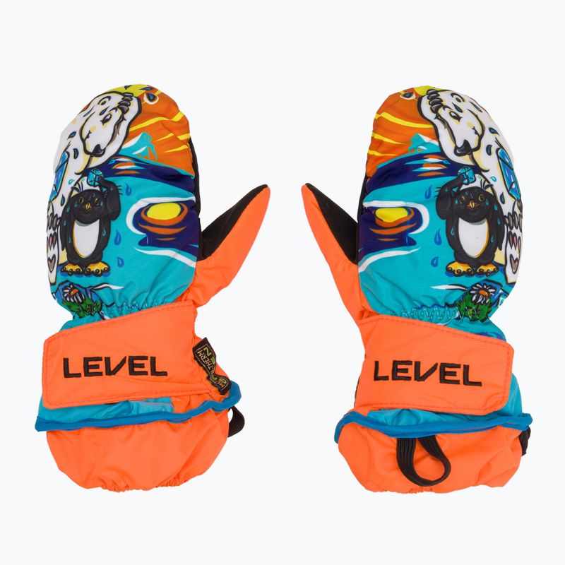 Level Animal children's ski gloves orange 2