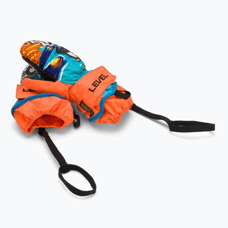 Level Animal children's ski gloves orange 6