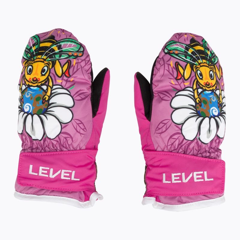 Level Animal pink children's ski gloves 3